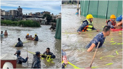 काठमाडौँमा बाढीः ३६ जनाको उद्धार