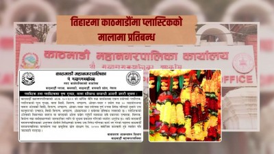 काठमाडौँ महानगरले तिहारमा प्लाष्टिकको माला बेच्न नदिने