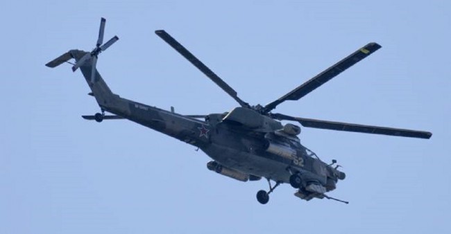 रुसमा एमआई–२८ सैन्य हेलिकप्टर रुसको विकट पहाडी क्षेत्रमा दुर्घटना
