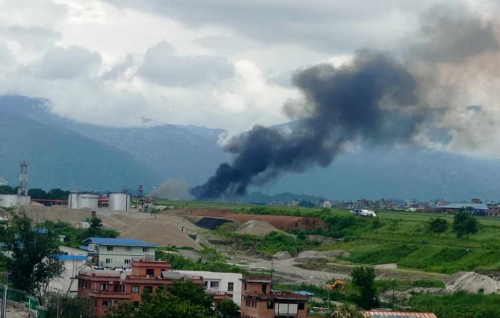 त्रिभुवन विमानस्थलमा सौर्य एयरलान्सको जहाज दुर्घटना