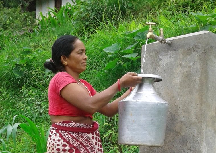 पर्वतका दुई विकट बस्तीमा खानेपानी सुविधा